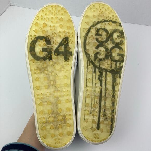 G/Fore Competition Disruptor Stripe White Olive Golf Shoes Leather Spikeless 11 - Picture 13 of 16